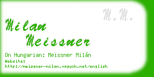 milan meissner business card